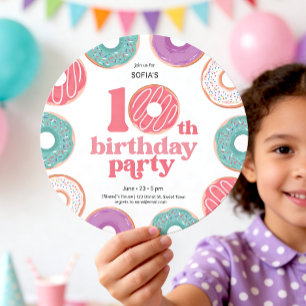 Invitación de cumpleaños número 10 de la chica de