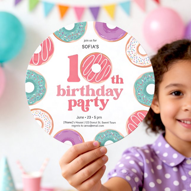 Invitación de cumpleaños número 10 de la chica de  (Subido por el creador)