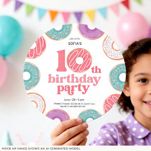 Invitación de cumpleaños número 10 de la chica de 