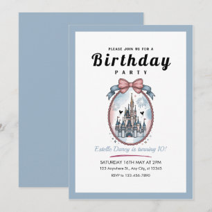 Invitación de cumpleaños número 10 de niñas del ca