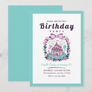 Invitación de cumpleaños número 10 de niñas del ca