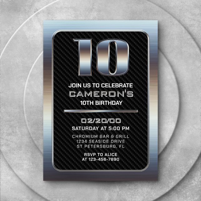 Invitación de cumpleaños número 10 del niño (Subido por el creador)