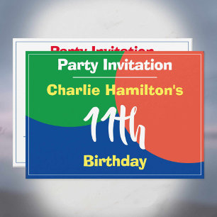 invitación de cumpleaños número 11