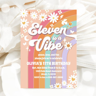Invitación de cumpleaños número 11 de Retro Arcoír