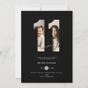 Invitación de cumpleaños número 11 para niñas - Ne