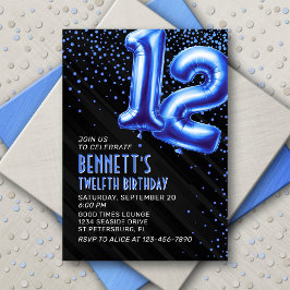 Invitación de cumpleaños número 12 de Boys Blue