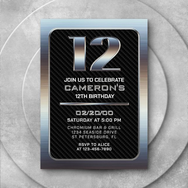 Invitación de cumpleaños número 12 del niño (Subido por el creador)