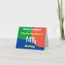 Invitación de cumpleaños número 14