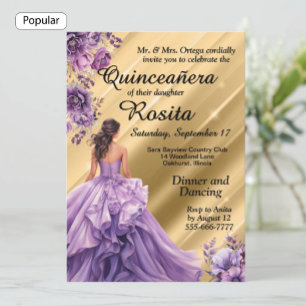 invitación de cumpleaños número 15 de niñas españo