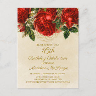 Invitación de cumpleaños número 16 de Elegantes Ro