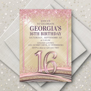 Invitación de cumpleaños número 16 de los chicas G