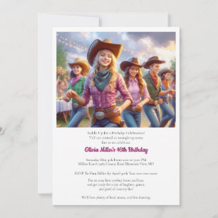 Invitación de cumpleaños número 16 de vaquera occi