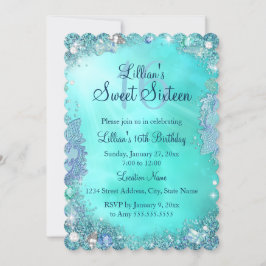 Invitación de cumpleaños número 16 dulce joya océa