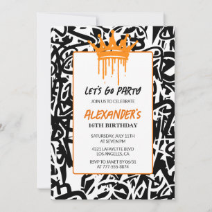 invitación de cumpleaños número 16 para hombres Fi