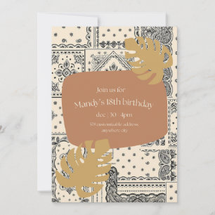 invitación de cumpleaños número 18