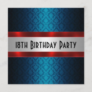 Invitación de cumpleaños número 18 del hombre