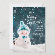 Invitación de cumpleaños número 1 al estilo Winter