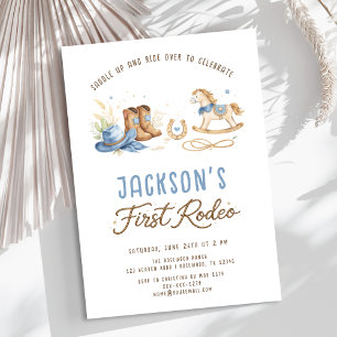 Invitación de cumpleaños número 1 al primer rodeo 