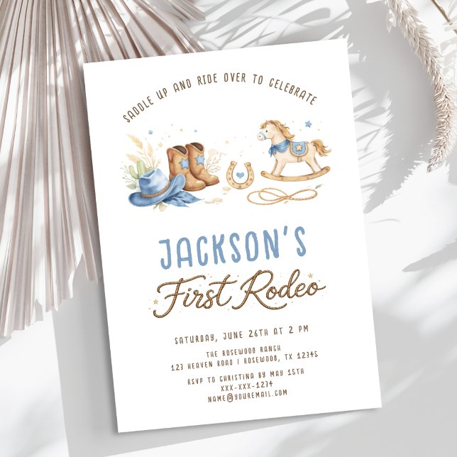 Invitación de cumpleaños número 1 al primer rodeo  (Subido por el creador)