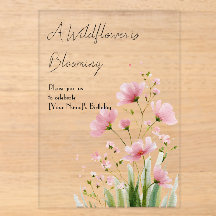 Invitación de cumpleaños número 1 con aquarela ros