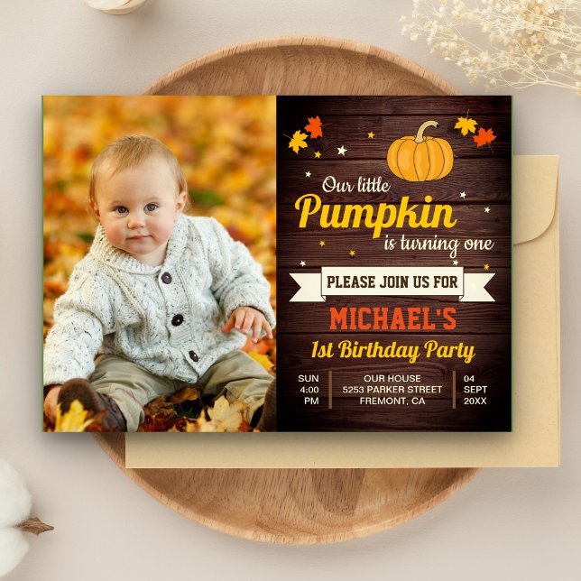Invitación de cumpleaños número 1 con foto de cala (Subido por el creador)