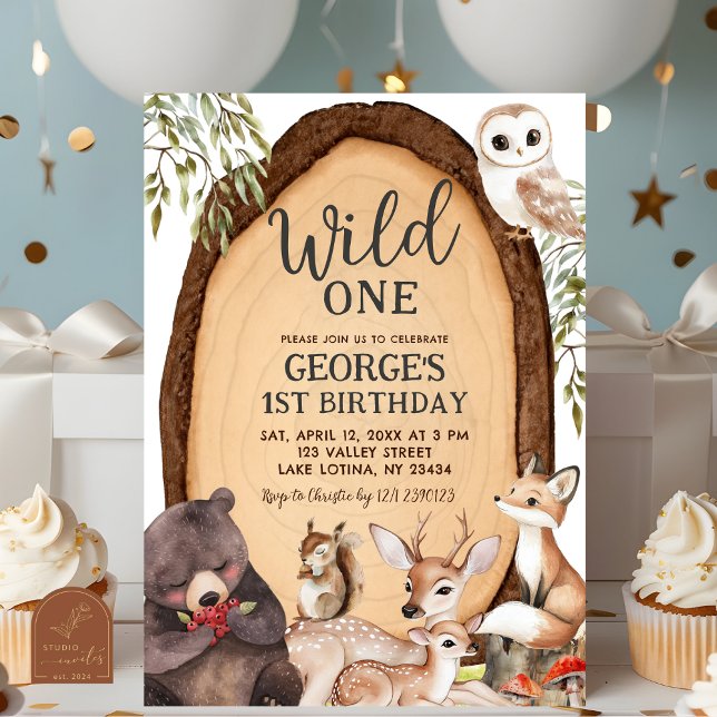 Invitación de cumpleaños número 1 de animal del bo (Subido por el creador)