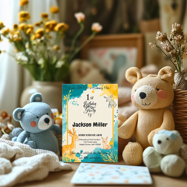 Invitación de Cumpleaños número 1 de Animal Encant (Subido por el creador)