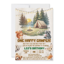 Invitación de cumpleaños número 1 de animales del 