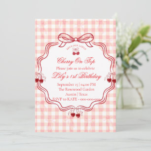 Invitación de cumpleaños número 1 de Cherry Lazo