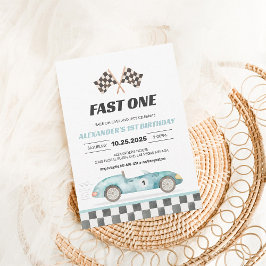 Invitación de cumpleaños número 1 de Coche de carr