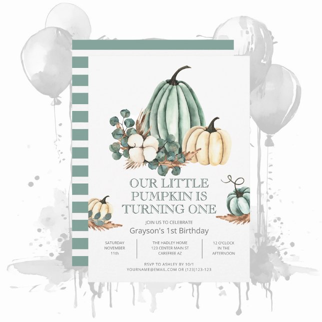 Invitación de cumpleaños número 1 de granja de cal (Subido por el creador)