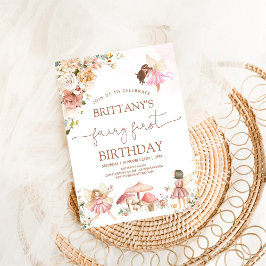 Invitación de Cumpleaños número 1 de Hada del Bosq