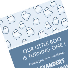 Invitación de cumpleaños número 1 de Halloween fan