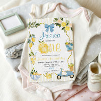 Invitación de cumpleaños número 1 de Italian Lemon