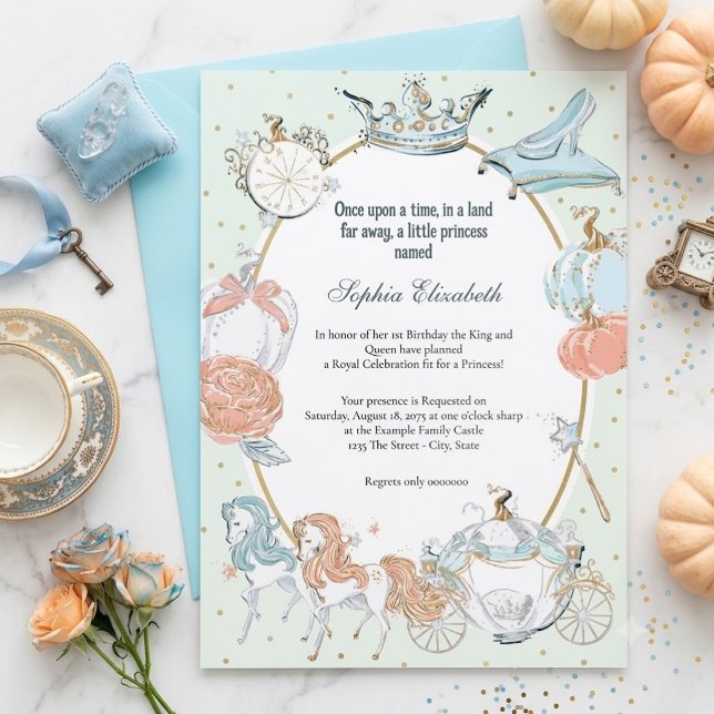 Invitación de cumpleaños número 1 de la princesa É (Subido por el creador)