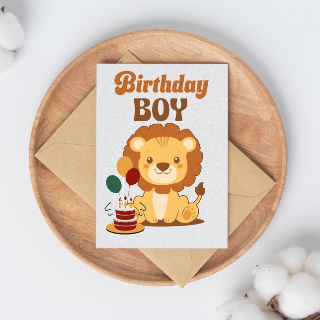 Invitación de cumpleaños número 1 de León Editable (Subido por el creador)