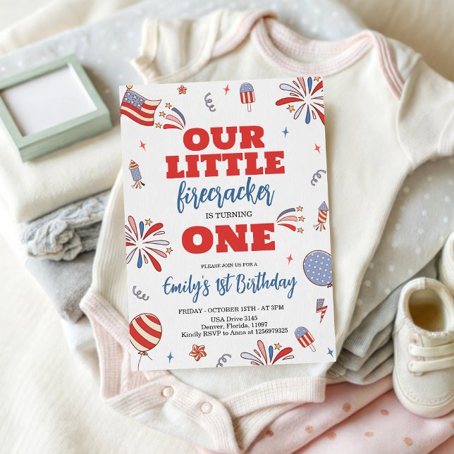 Invitación de cumpleaños número 1 de Little Firecr (Subido por el creador)