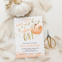 Invitación de cumpleaños número 1 de Nuestra Peque