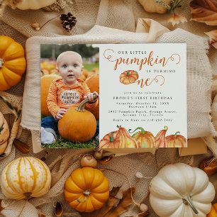 Invitación de cumpleaños número 1 de Nuestra Peque