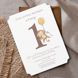 invitación de cumpleaños número 1 de nuestro peque