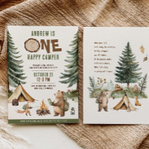 Invitación de cumpleaños número 1 de One Happy Cam