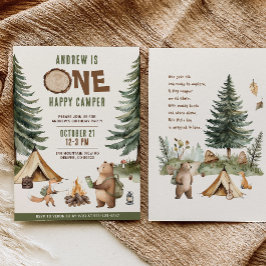 Invitación de cumpleaños número 1 de One Happy Cam