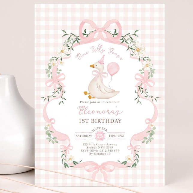 Invitación de cumpleaños número 1 de One Silly Goo (Subido por el creador)