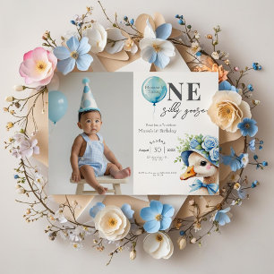 Invitación de cumpleaños número 1 de One Silly Goo