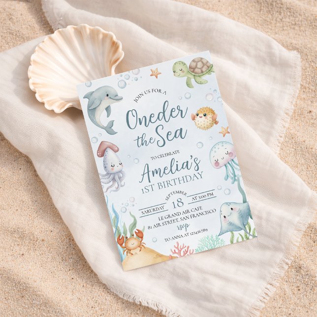 Invitación de cumpleaños número 1 de Oneder el Mar (Subido por el creador)