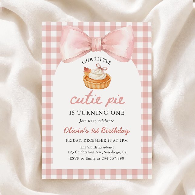 Invitación de cumpleaños número 1 de otoño para pe (Subido por el creador)