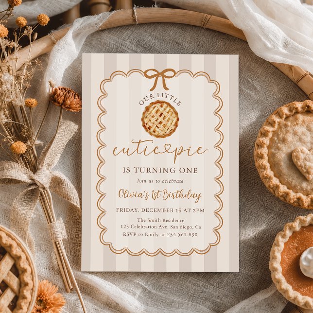 Invitación de cumpleaños número 1 de otoño para un (Subido por el creador)