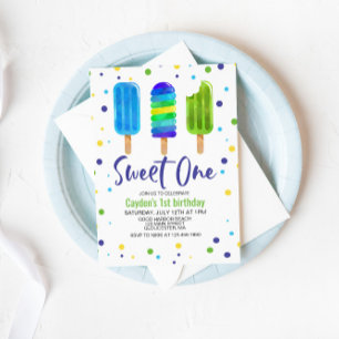 Invitación de cumpleaños número 1 de Sweet One