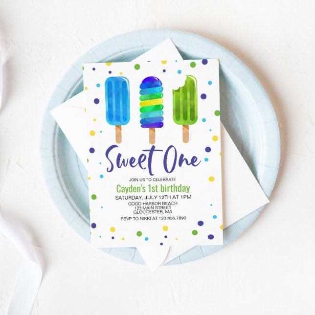 Invitación de cumpleaños número 1 de Sweet One (Subido por el creador)