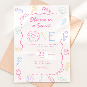 Invitación de cumpleaños número 1 de Sweet One Can